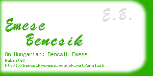 emese bencsik business card